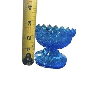 Royal Blue Glass Fine Cut Fairy Lamp BASE Only Wilkerson Read ⬇️